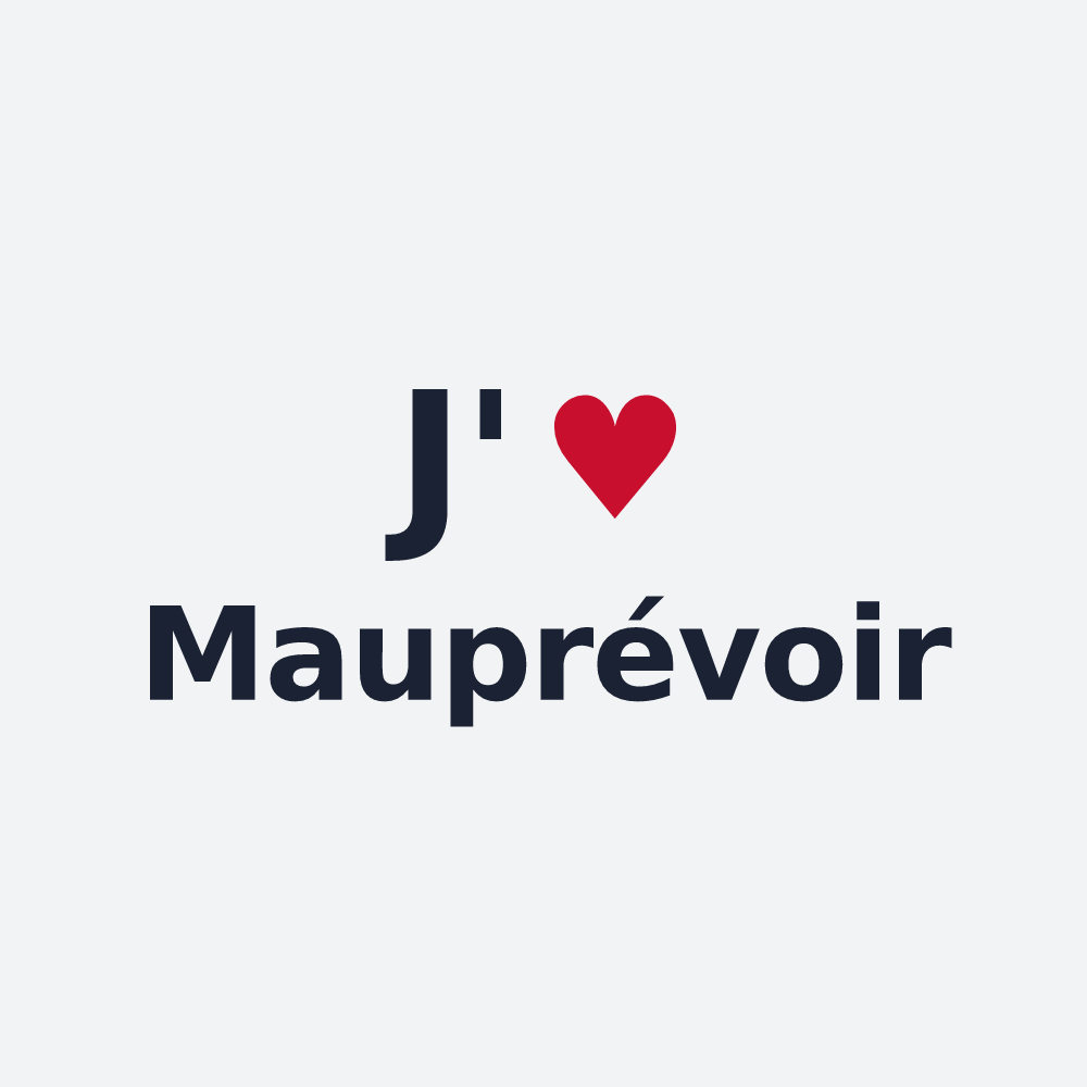 Poster personnalisé Mauprévoir — design J'aime Mauprévoir