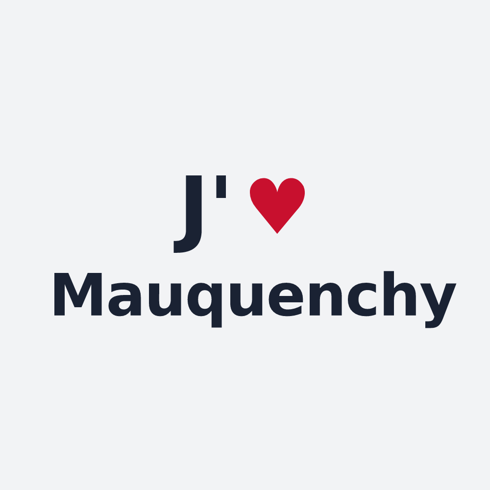 Poster personnalisé Mauquenchy — design J'aime Mauquenchy