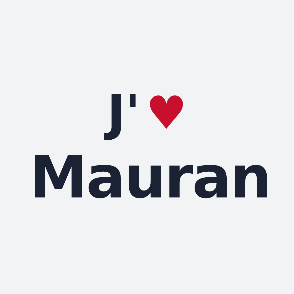 Poster personnalisé Mauran — design J'aime Mauran