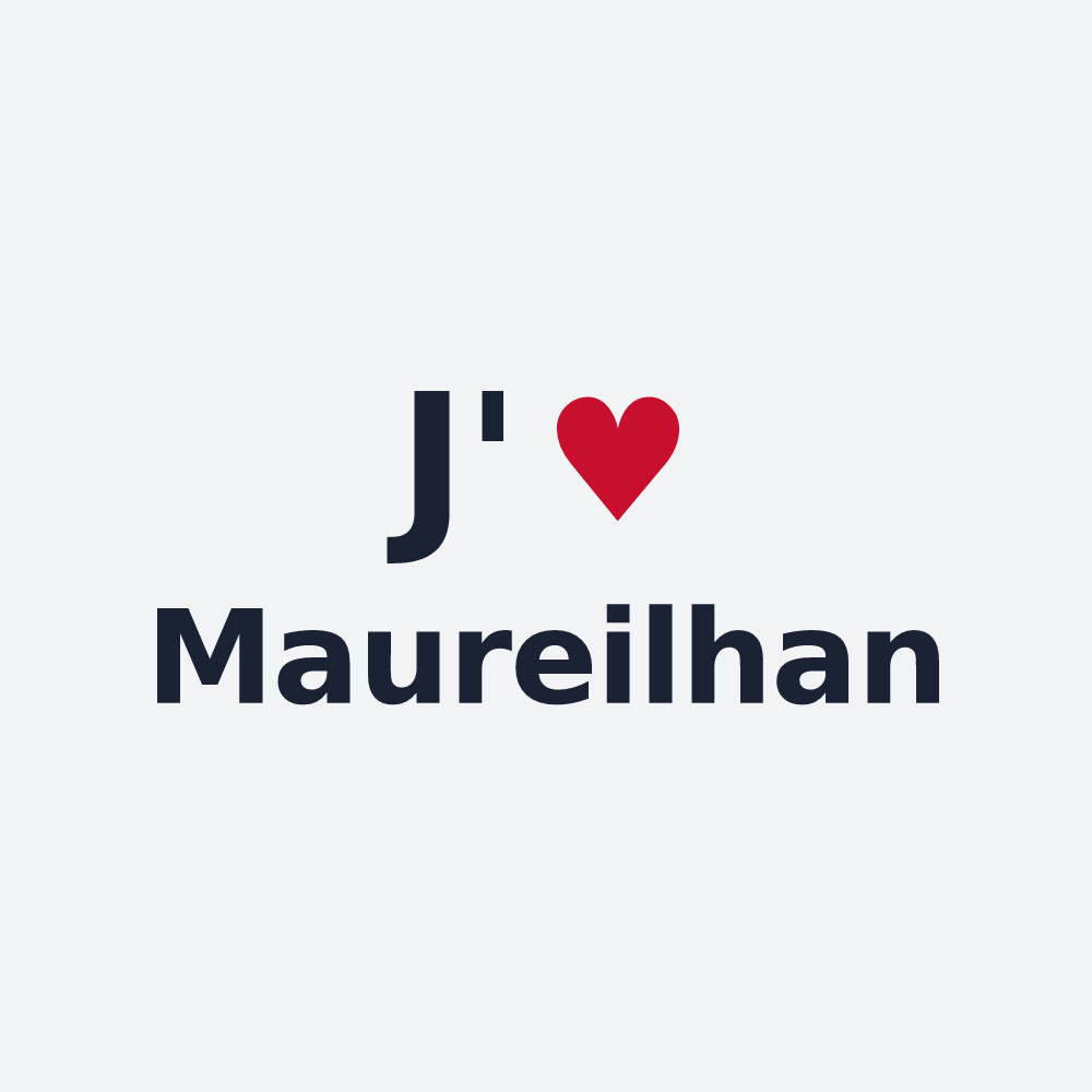 Poster personnalisé Maureilhan — design « J'aime Maureilhan » imprimé sur le poster