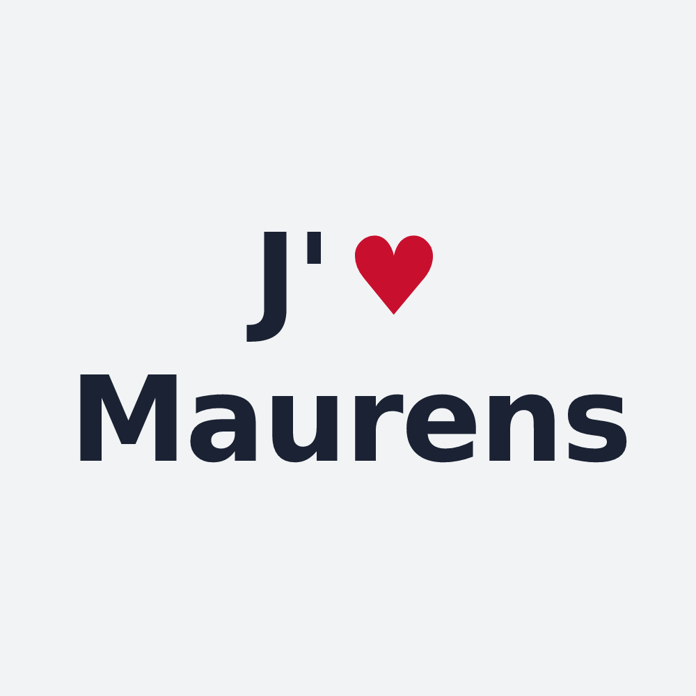 Poster personnalisé Maurens — design J'aime Maurens