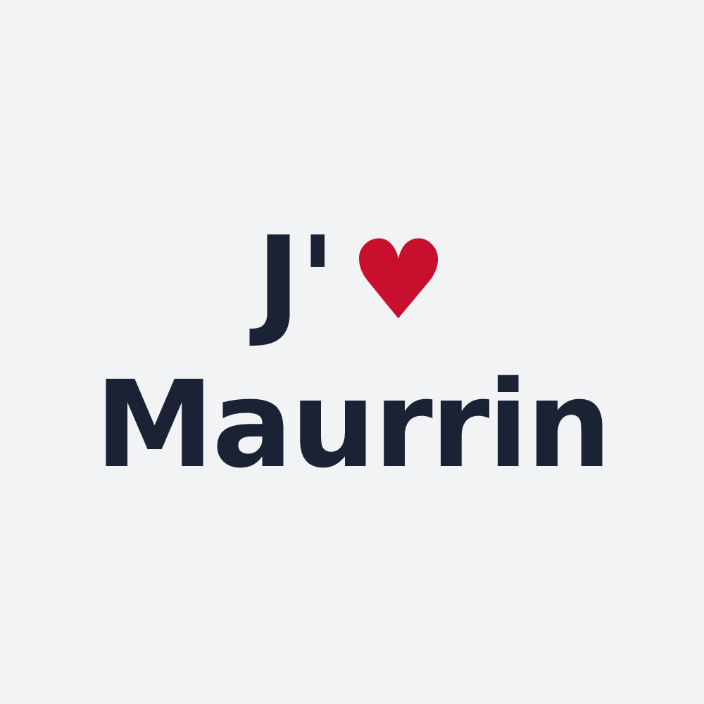 Poster personnalisé Maurrin — design « J'aime Maurrin » imprimé sur le poster