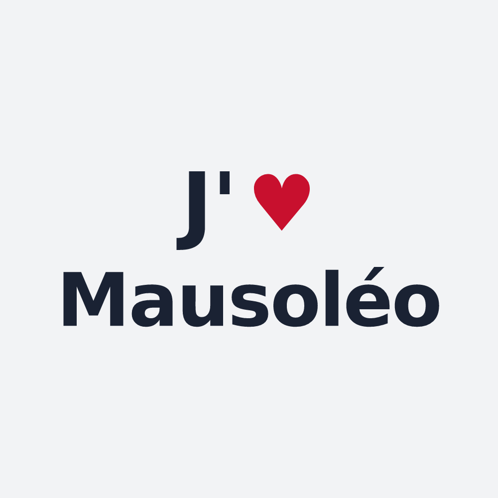 Poster personnalisé Mausoléo — design J'aime Mausoléo