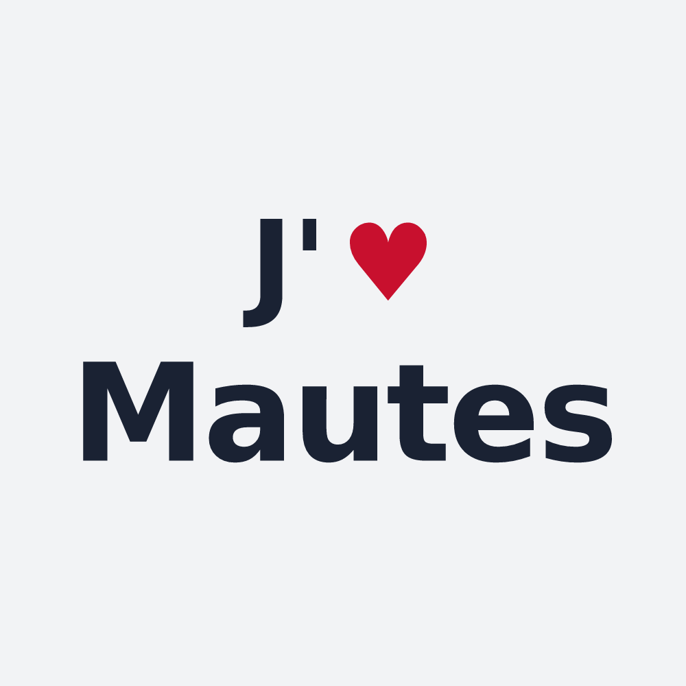 Poster personnalisé Mautes — design J'aime Mautes