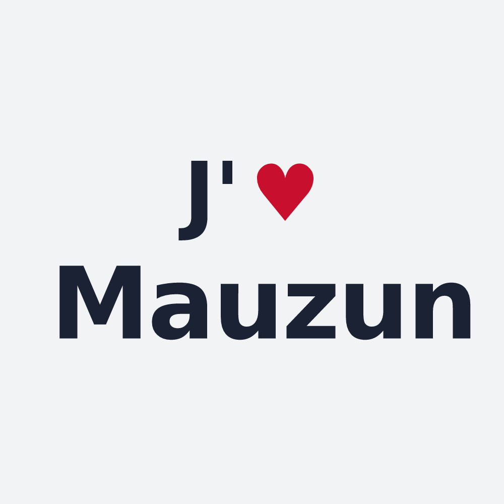 Poster personnalisé Mauzun — design J'aime Mauzun