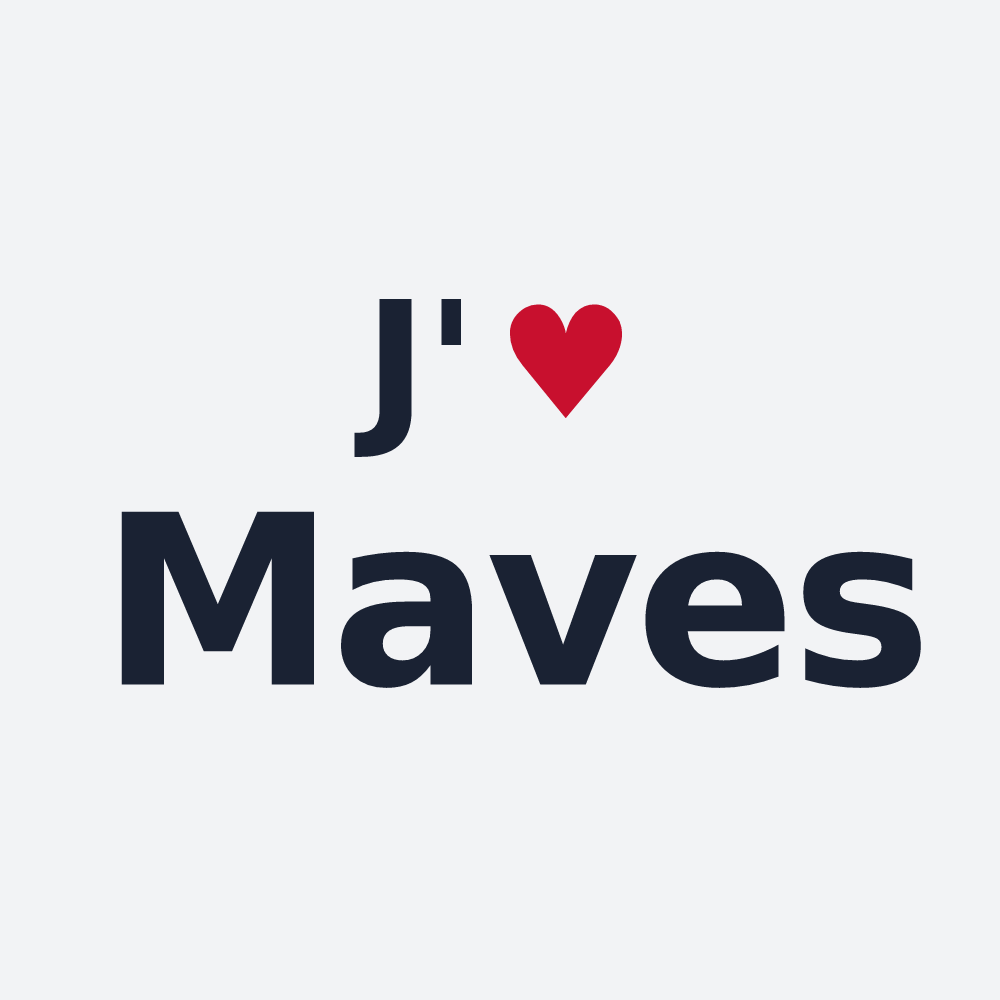 Poster personnalisé Maves — design J'aime Maves