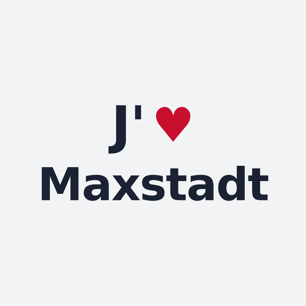 Poster personnalisé Maxstadt — design J'aime Maxstadt