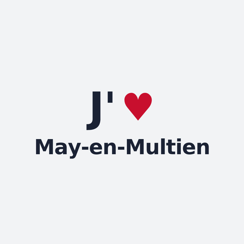 Poster personnalisé May-en-Multien — design J'aime May-en-Multien
