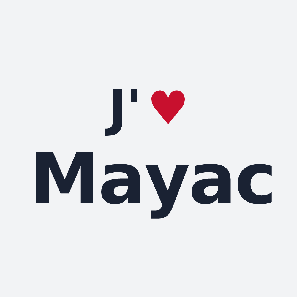 Poster personnalisé Mayac — design J'aime Mayac