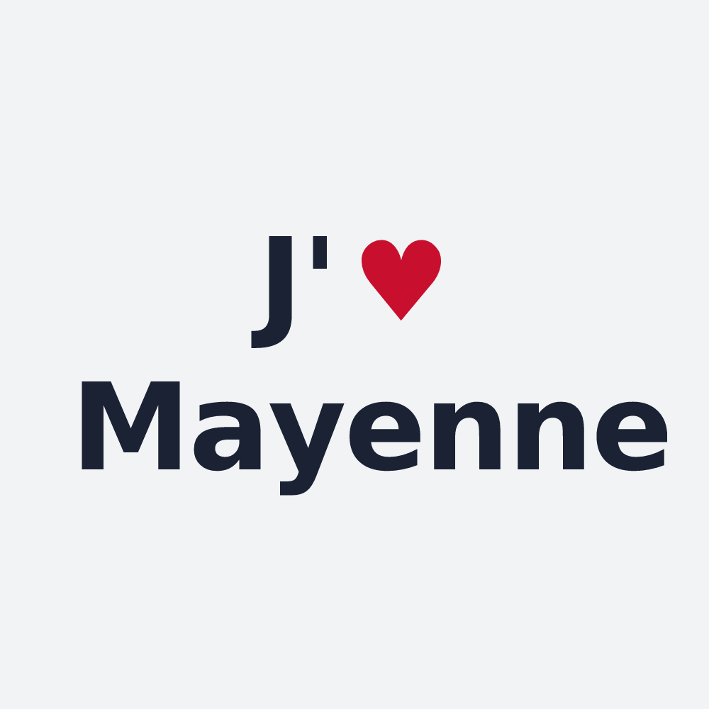 Poster personnalisé Mayenne — design J'aime Mayenne