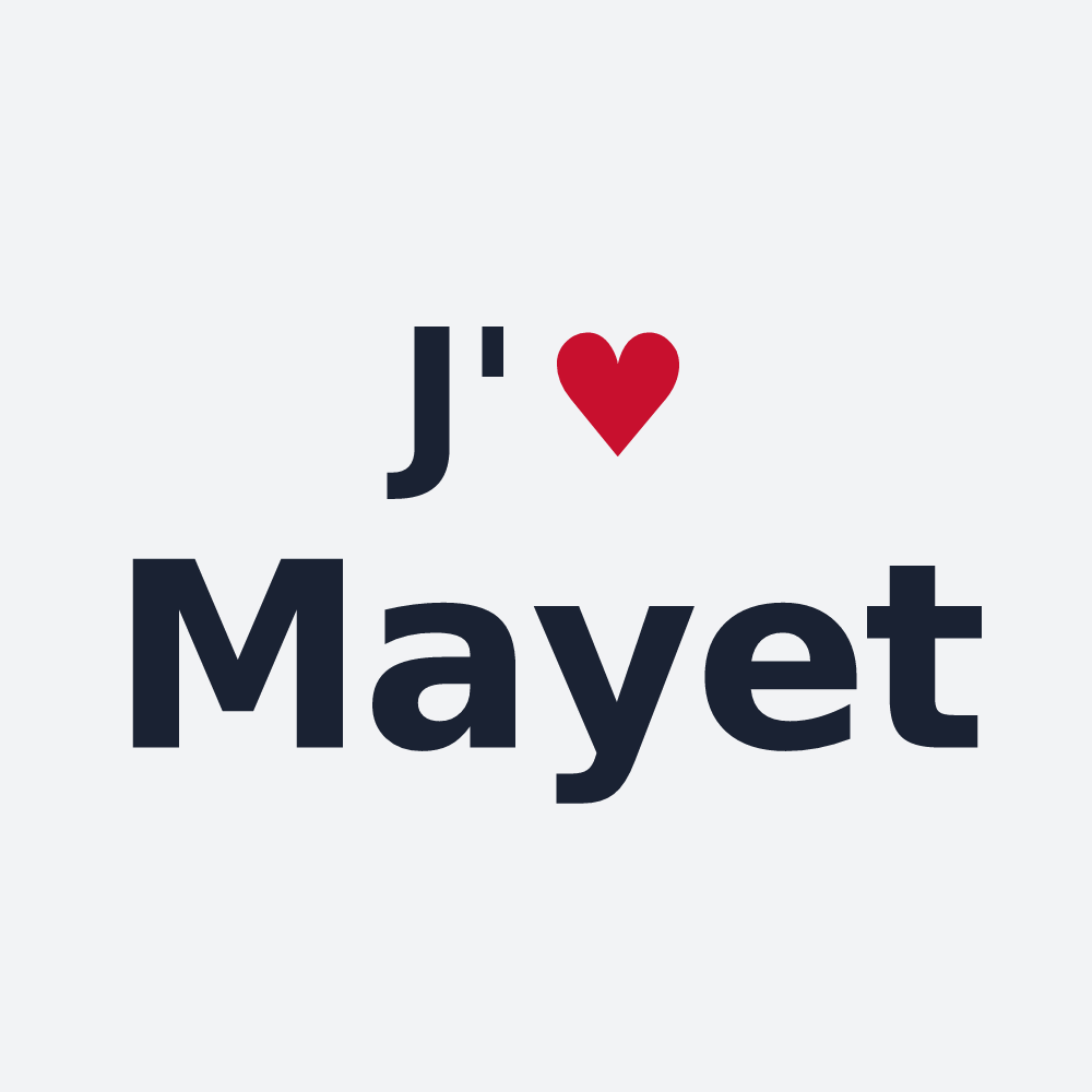 Poster personnalisé Mayet — design J'aime Mayet