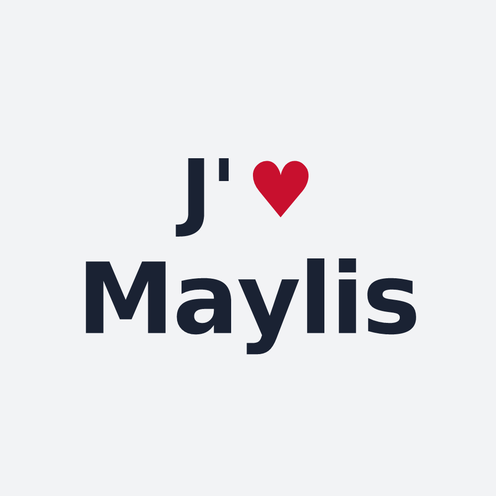 Poster personnalisé Maylis — design J'aime Maylis