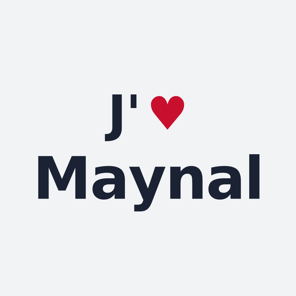 Poster personnalisé Maynal — design « J'aime Maynal » imprimé sur le poster