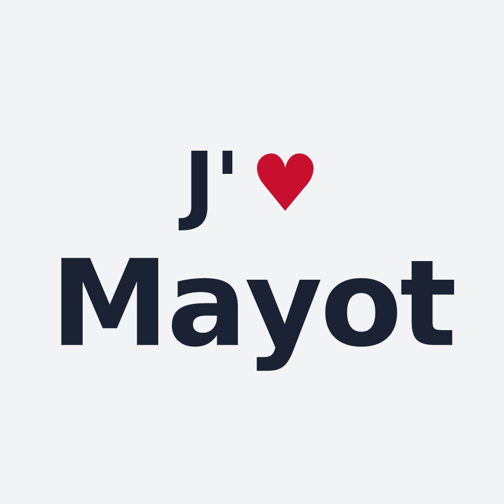 Poster personnalisé Mayot — design J'aime Mayot