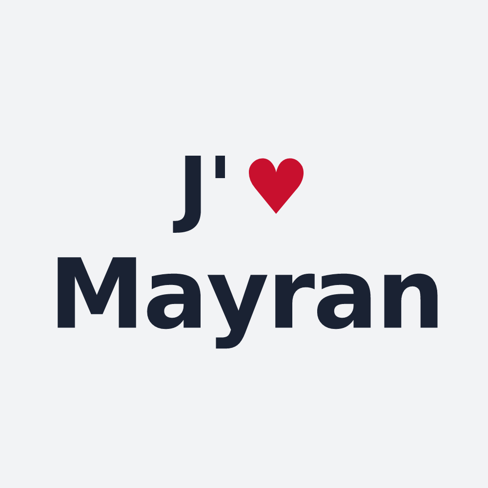 Poster personnalisé Mayran — design J'aime Mayran