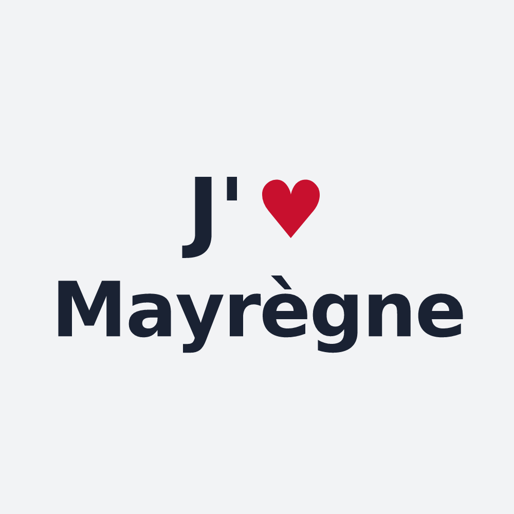 Poster personnalisé Mayrègne — design J'aime Mayrègne