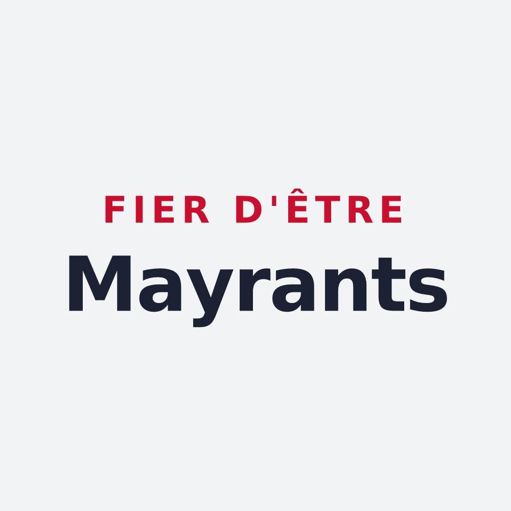 Poster « Fier d'être Mayrants » — design pour Mayres-Savel