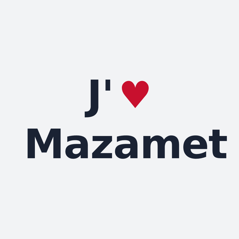 Poster personnalisé Mazamet — design J'aime Mazamet