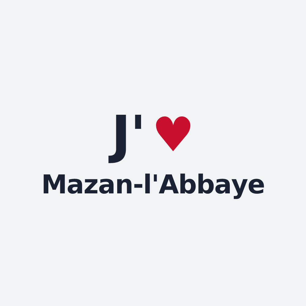 Poster personnalisé Mazan-l'Abbaye — design J'aime Mazan-l'Abbaye