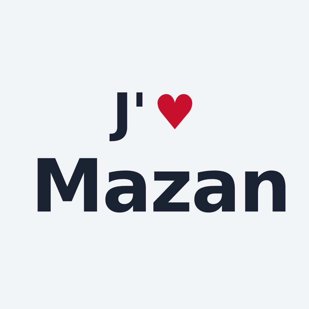 Poster personnalisé Mazan — design J'aime Mazan