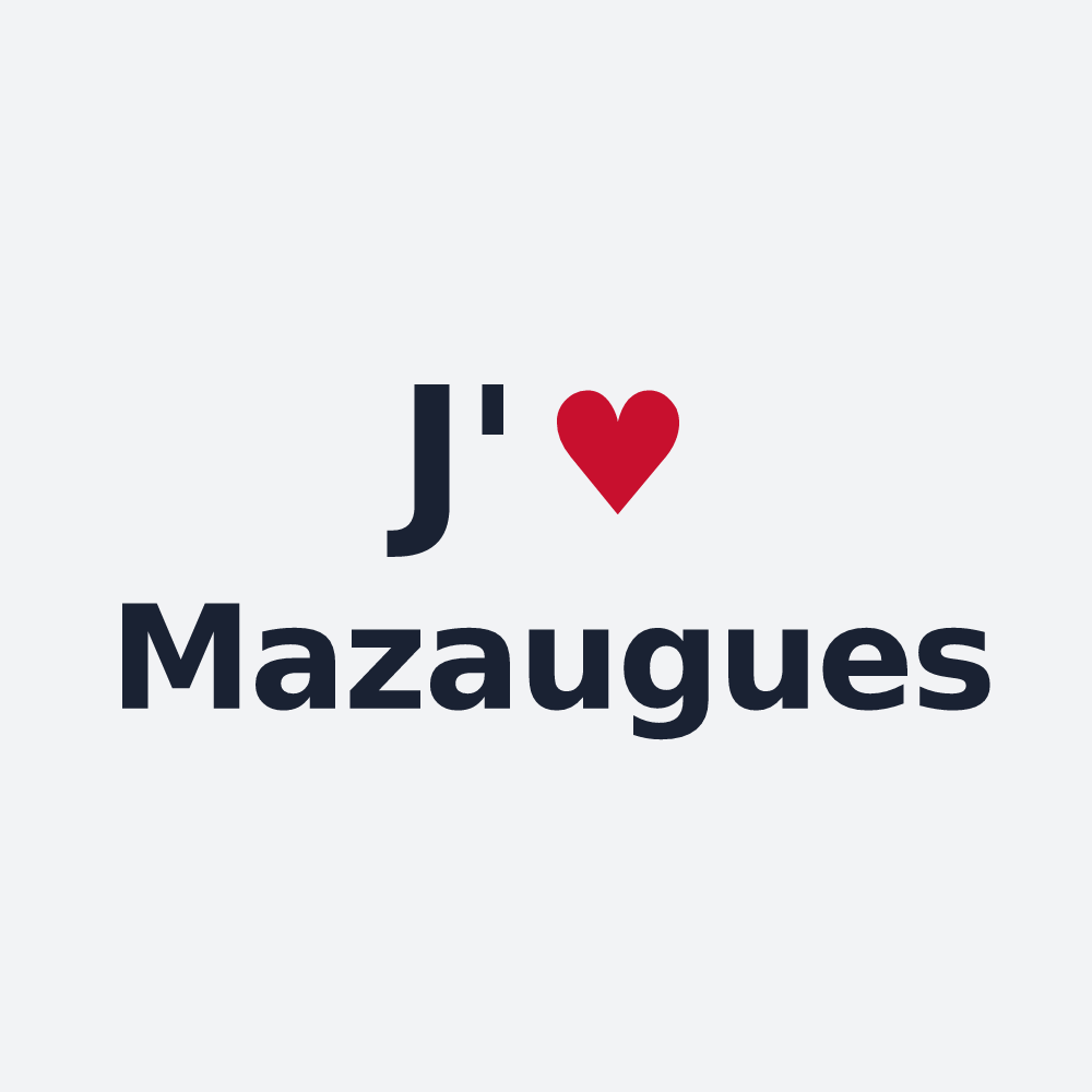 Poster personnalisé Mazaugues — design J'aime Mazaugues