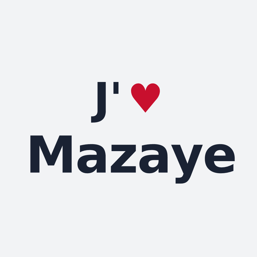 Poster personnalisé Mazaye — design J'aime Mazaye