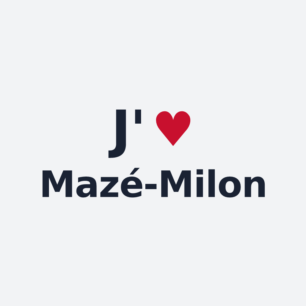 Poster personnalisé Mazé-Milon — design J'aime Mazé-Milon