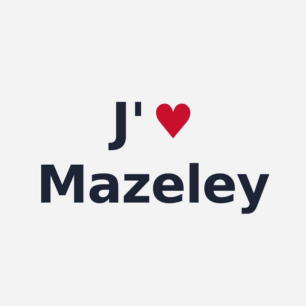 Poster personnalisé Mazeley — design « J'aime Mazeley » imprimé sur le poster