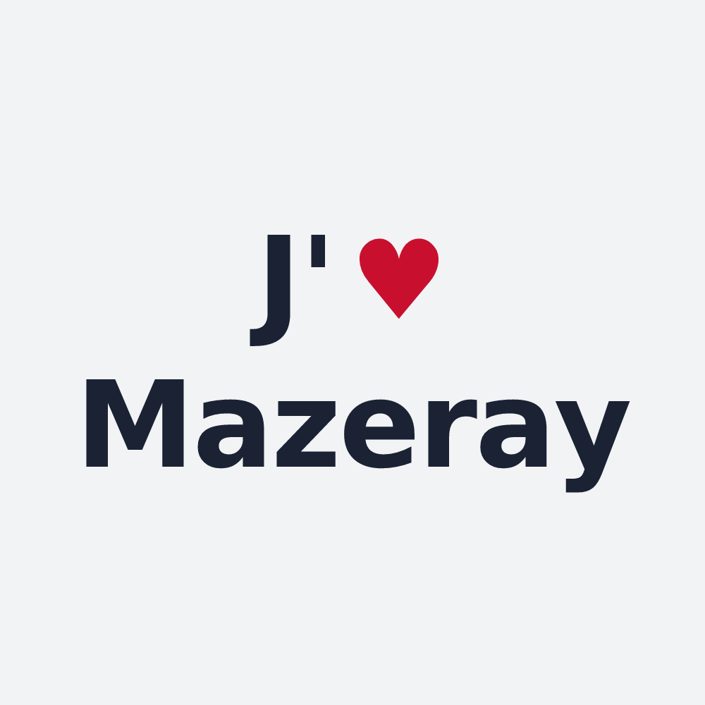 Poster personnalisé Mazeray — design J'aime Mazeray
