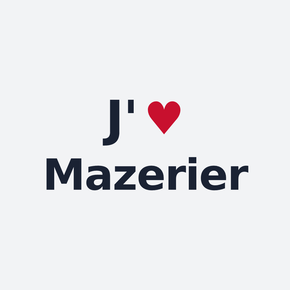 Poster personnalisé Mazerier — design J'aime Mazerier