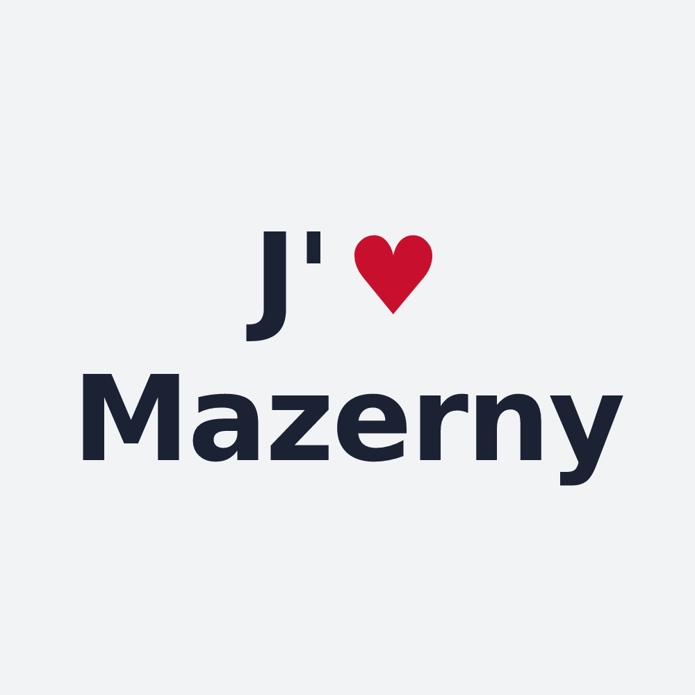 Poster personnalisé Mazerny — design J'aime Mazerny