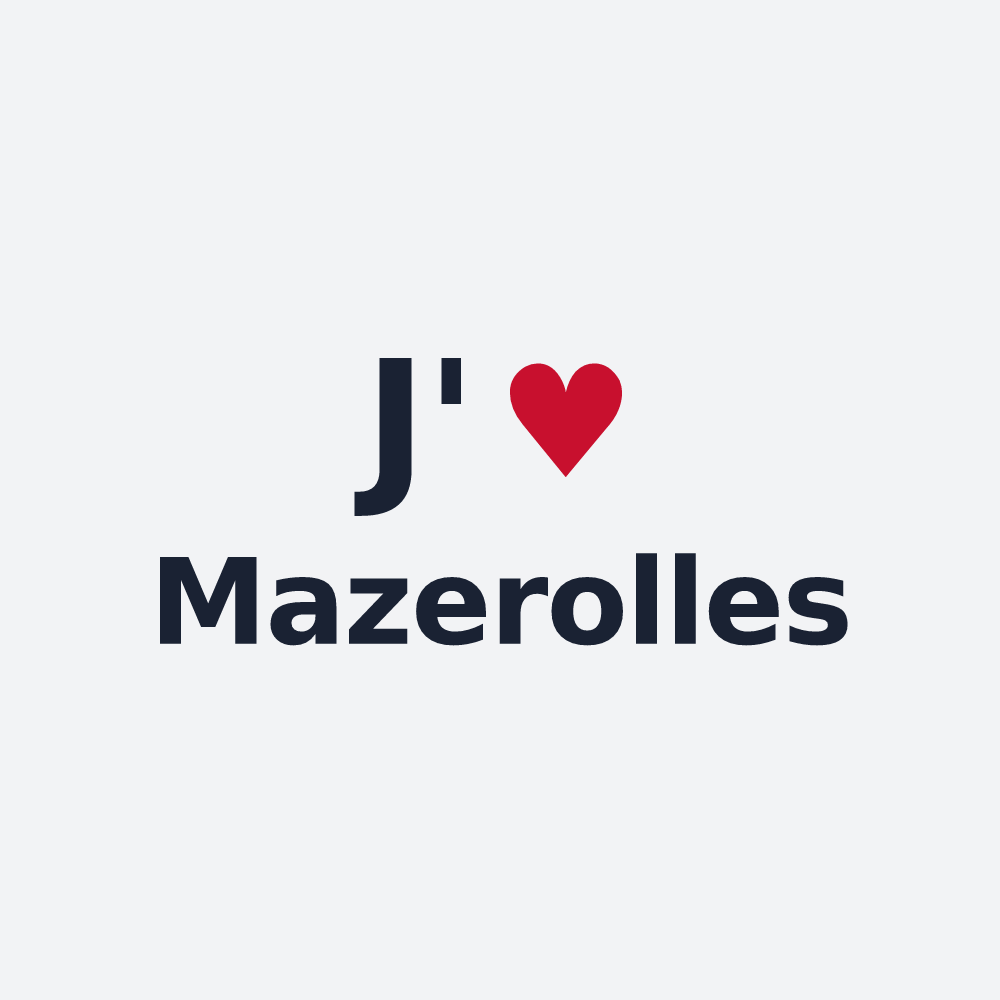 Poster personnalisé Mazerolles — design J'aime Mazerolles