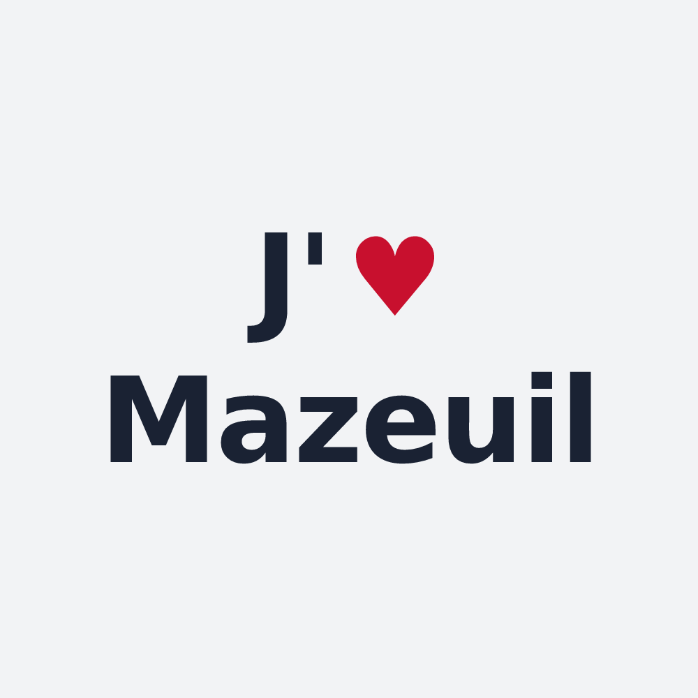 Poster personnalisé Mazeuil — design J'aime Mazeuil