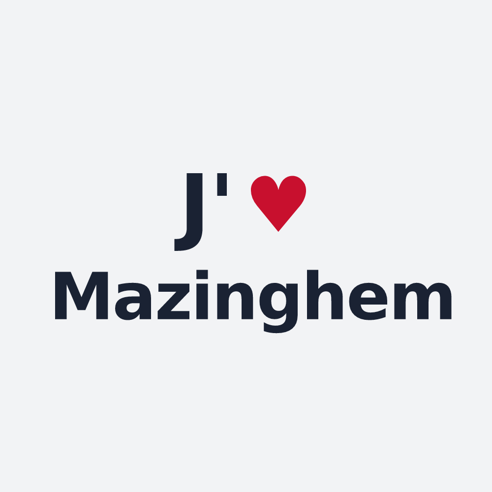 Poster personnalisé Mazinghem — design « J'aime Mazinghem » imprimé sur le poster