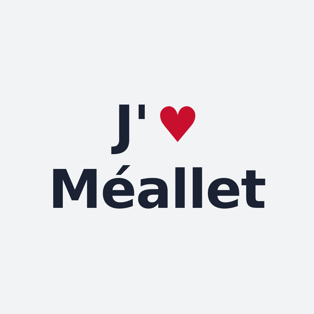 Poster personnalisé Méallet — design « J'aime Méallet » imprimé sur le poster