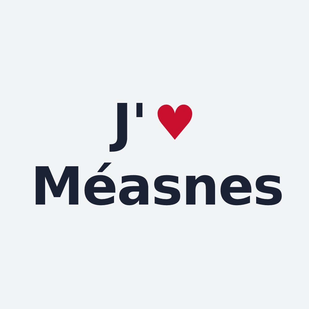 Poster personnalisé Méasnes — design J'aime Méasnes