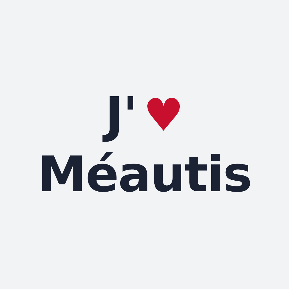 Poster personnalisé Méautis — design J'aime Méautis