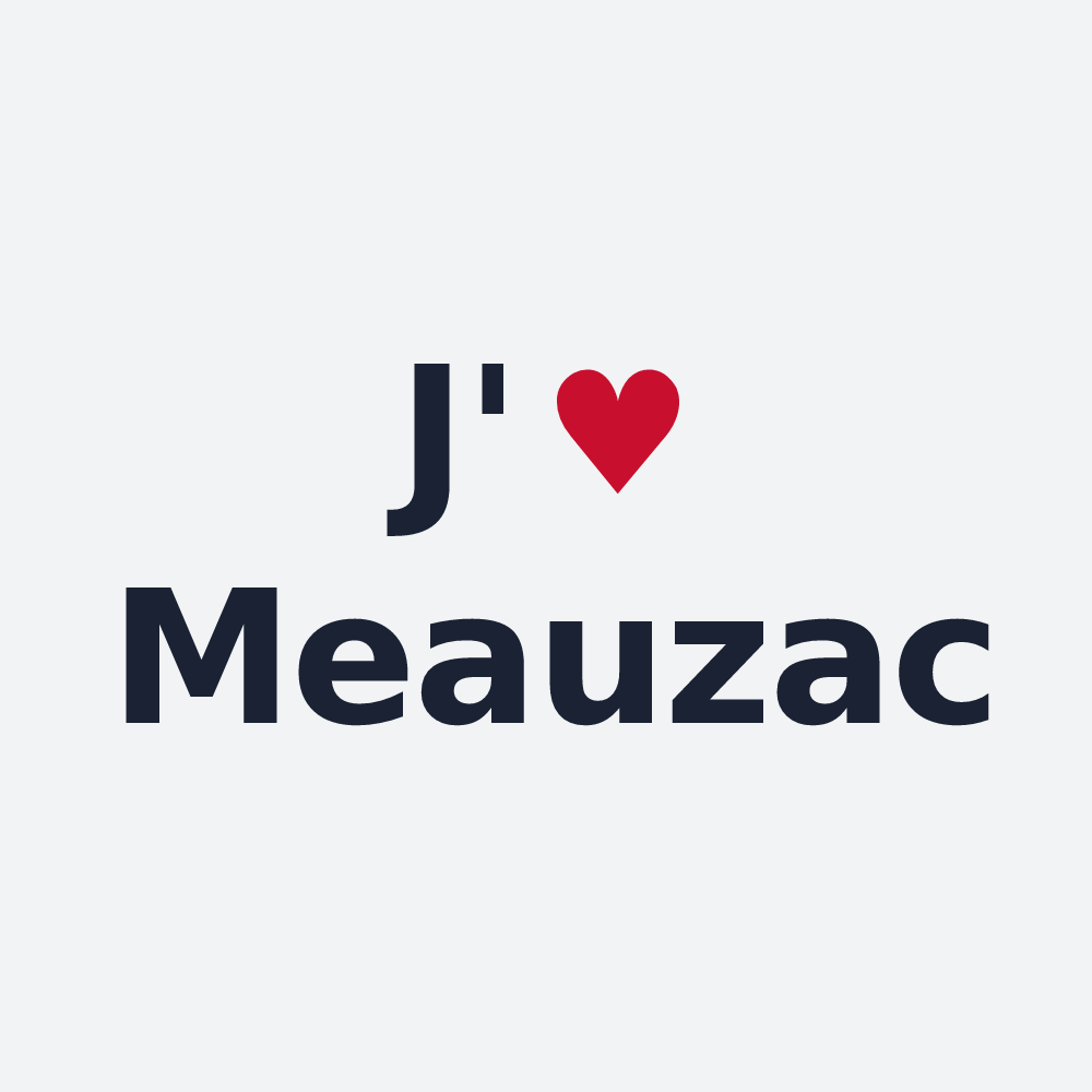 Poster personnalisé Meauzac — design J'aime Meauzac