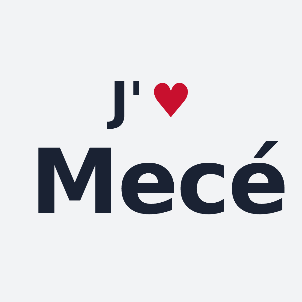 Poster personnalisé Mecé — design « J'aime Mecé » imprimé sur le poster