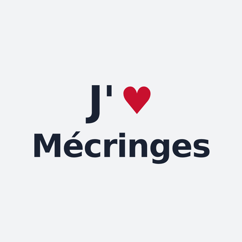 Poster personnalisé Mécringes — design J'aime Mécringes