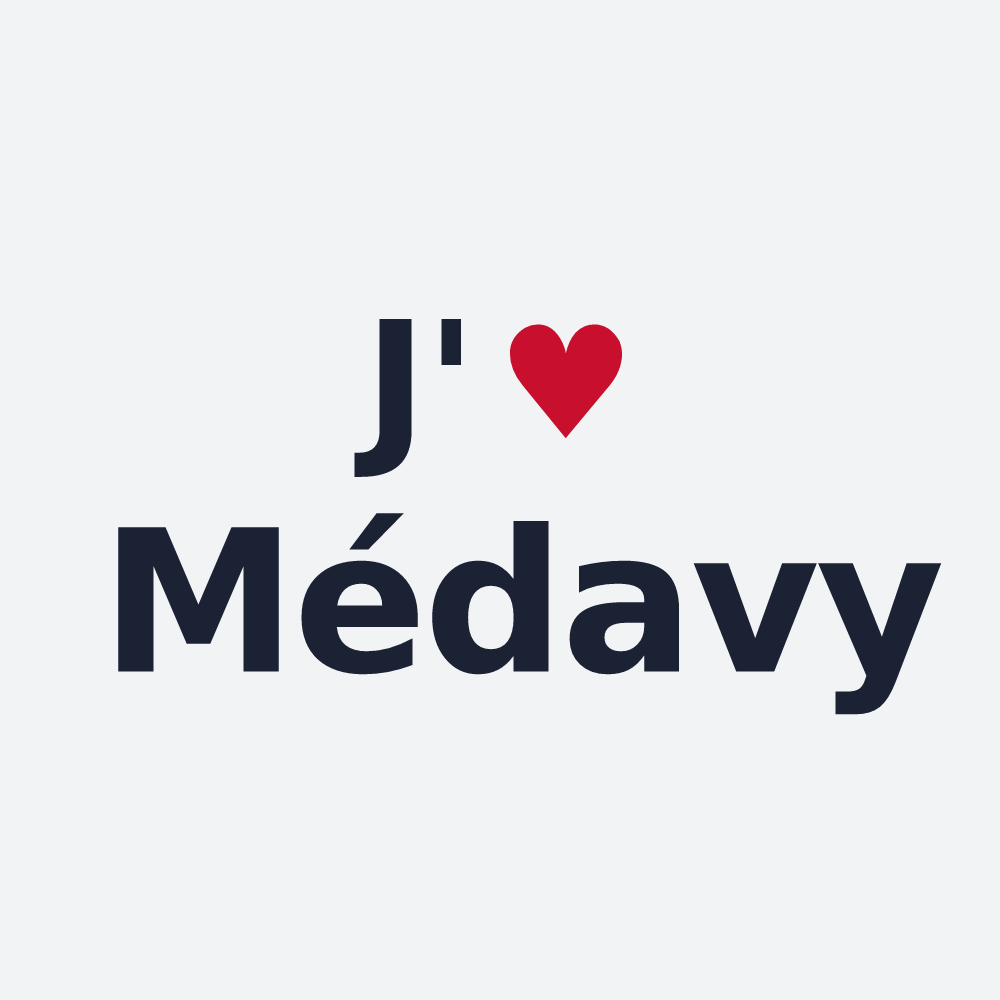 Poster personnalisé Médavy — design J'aime Médavy