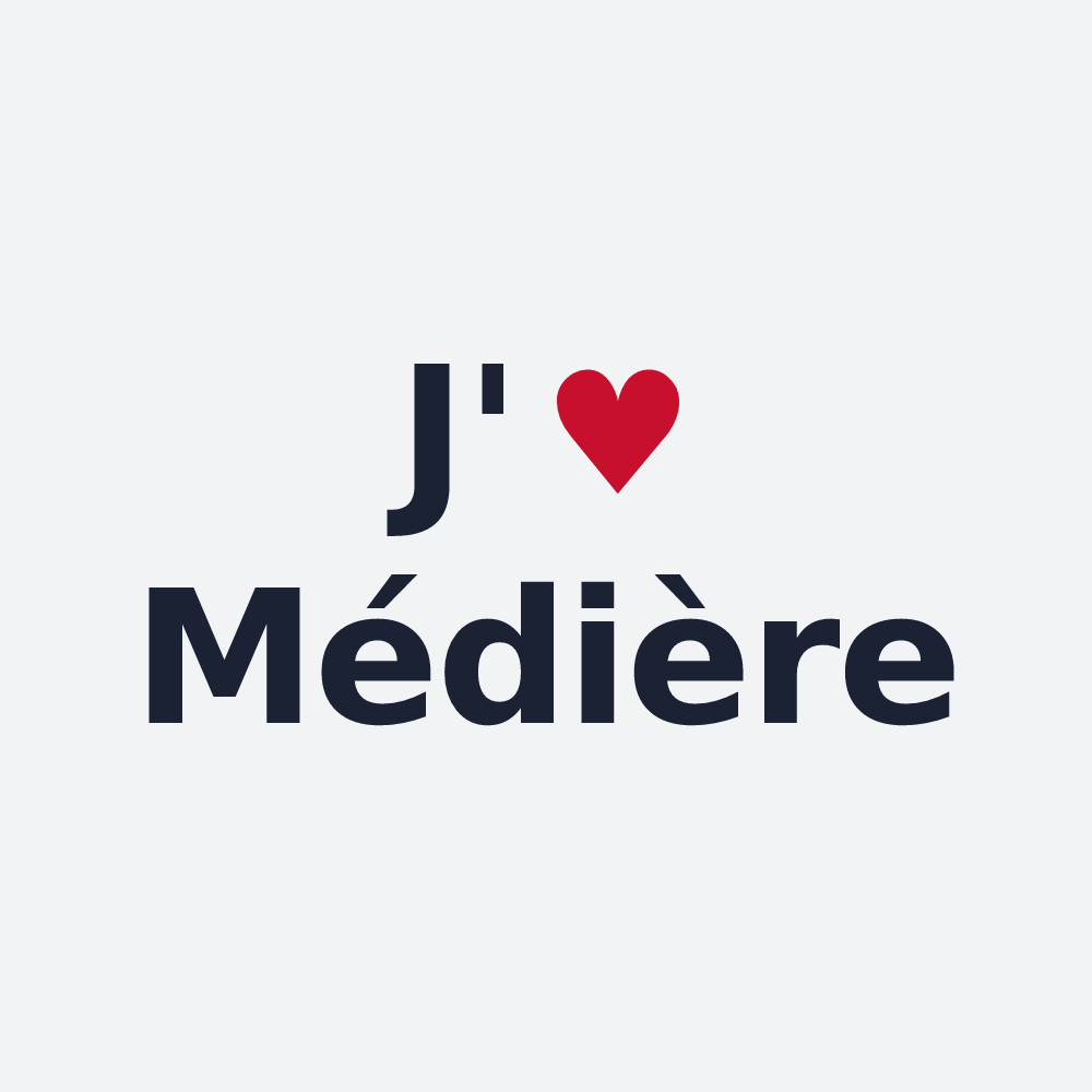 Poster personnalisé Médière — design J'aime Médière
