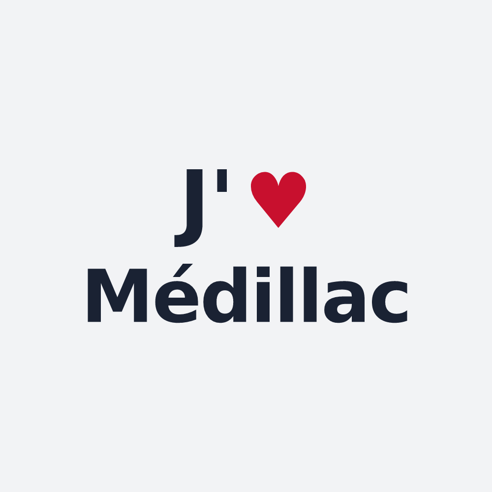 Poster personnalisé Médillac — design J'aime Médillac