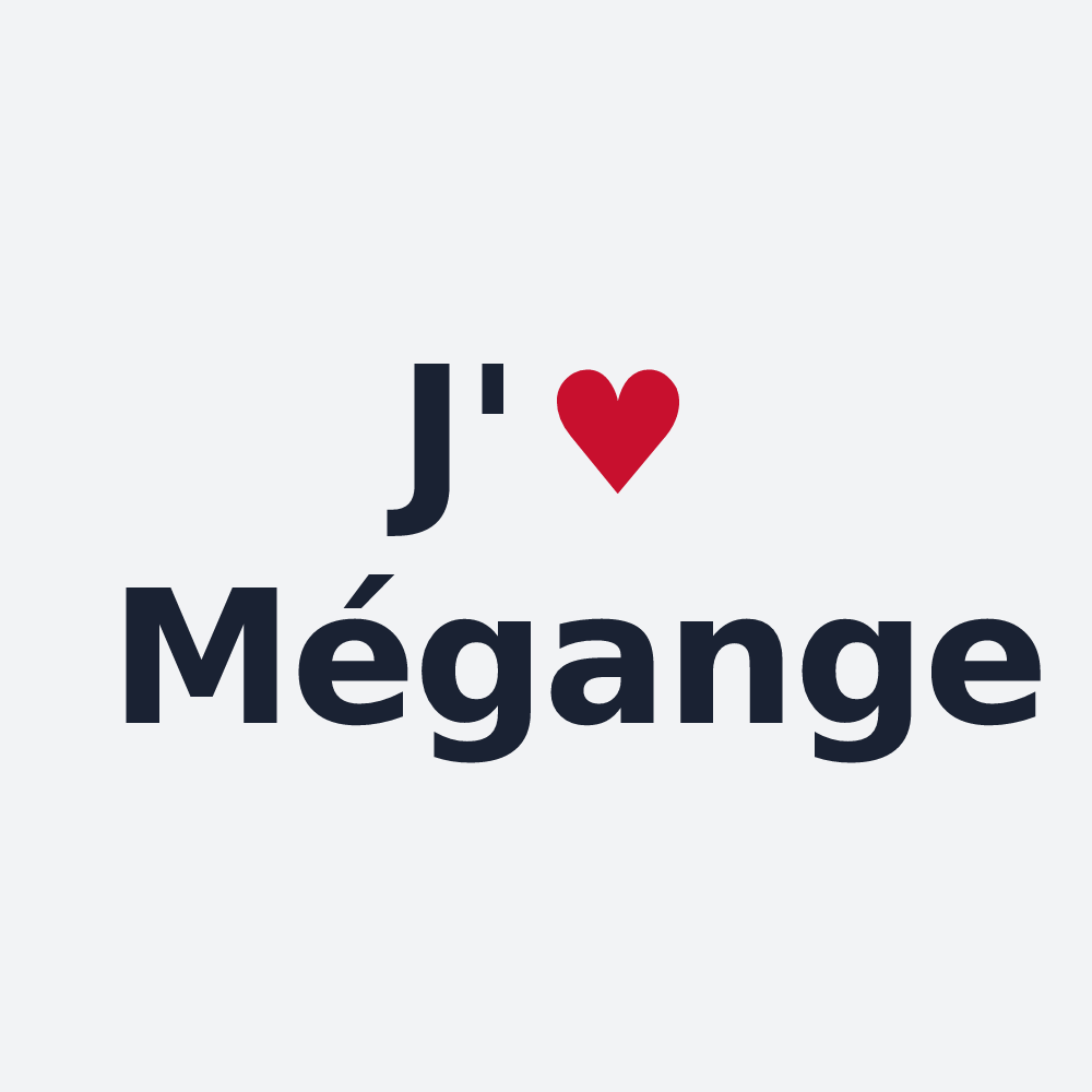 Poster personnalisé Mégange — design J'aime Mégange