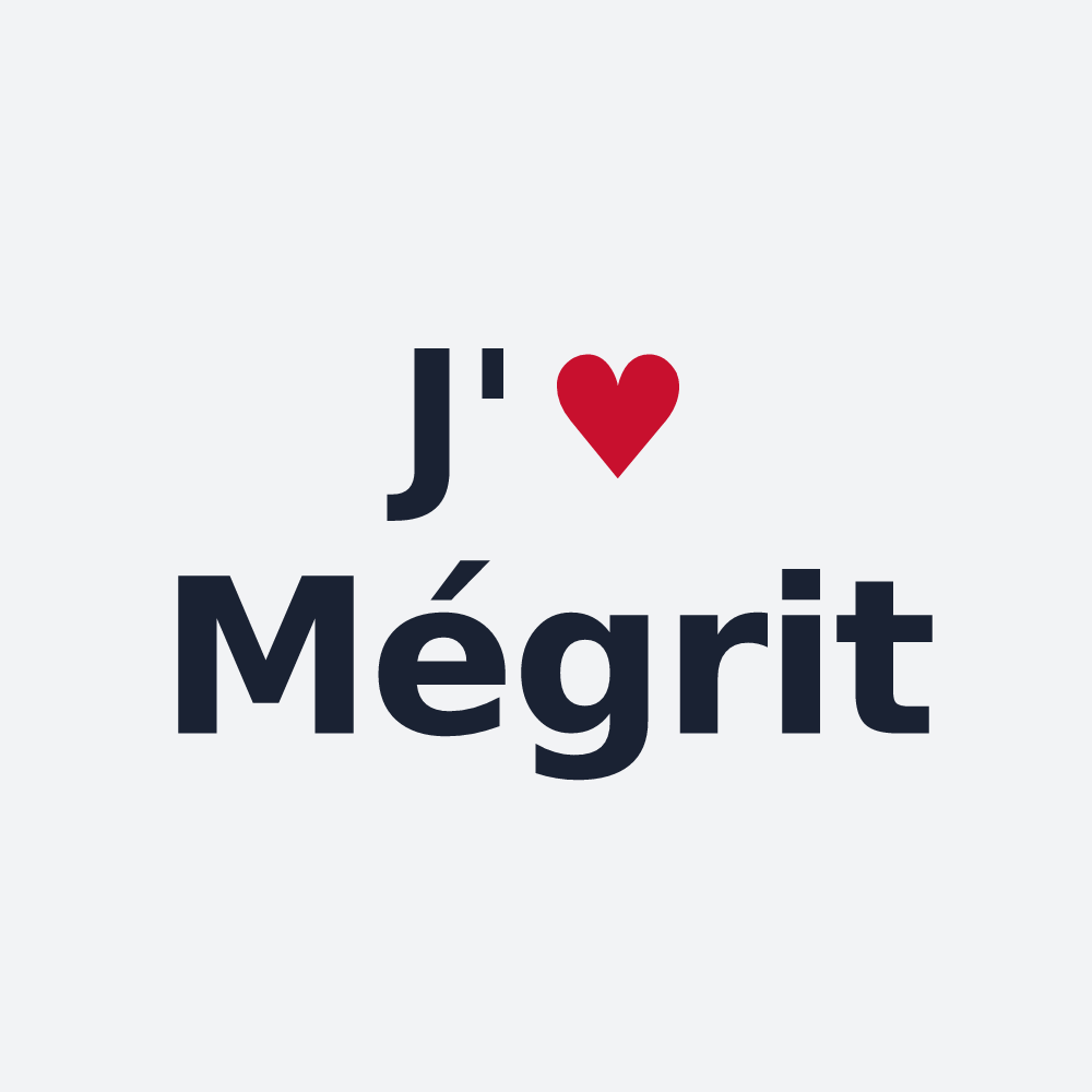 Poster personnalisé Mégrit — design J'aime Mégrit