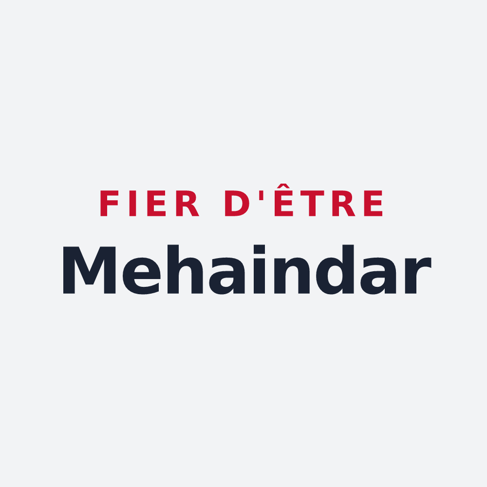 Poster « Fier d'être Mehaindar » — design pour Méharin