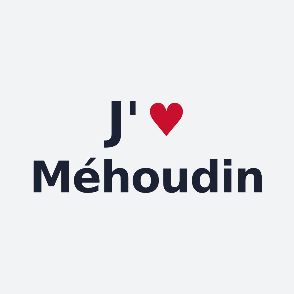 Poster personnalisé Méhoudin — design « J'aime Méhoudin » imprimé sur le poster