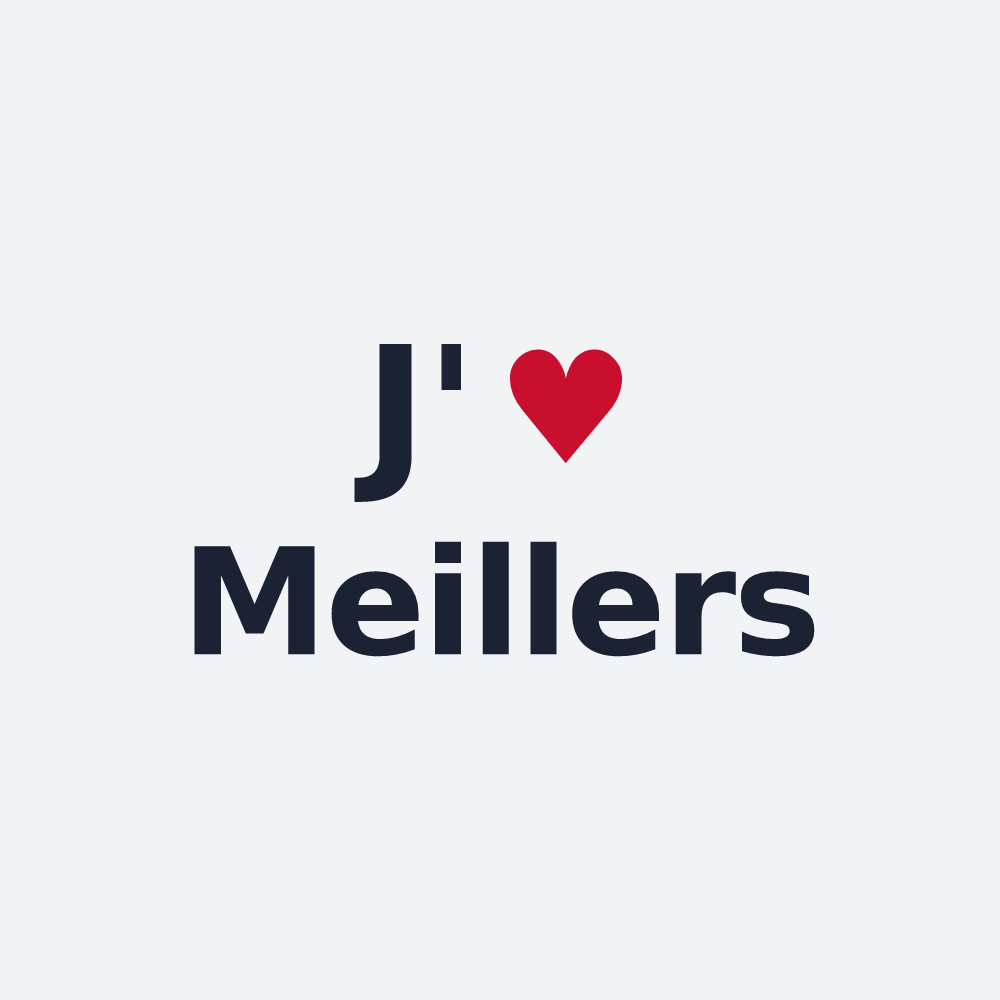 Poster personnalisé Meillers — design « J'aime Meillers » imprimé sur le poster