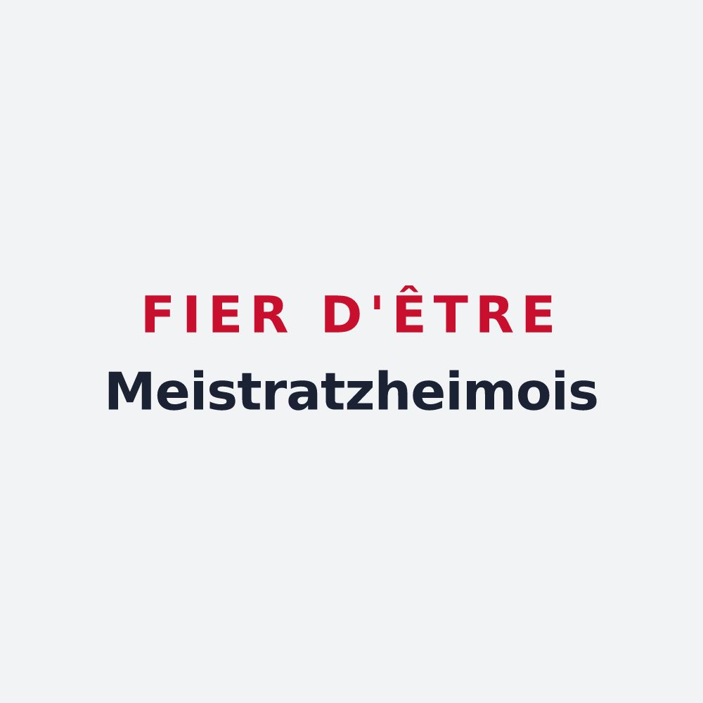 Poster « Fier d'être Meistratzheimois » — design pour Meistratzheim