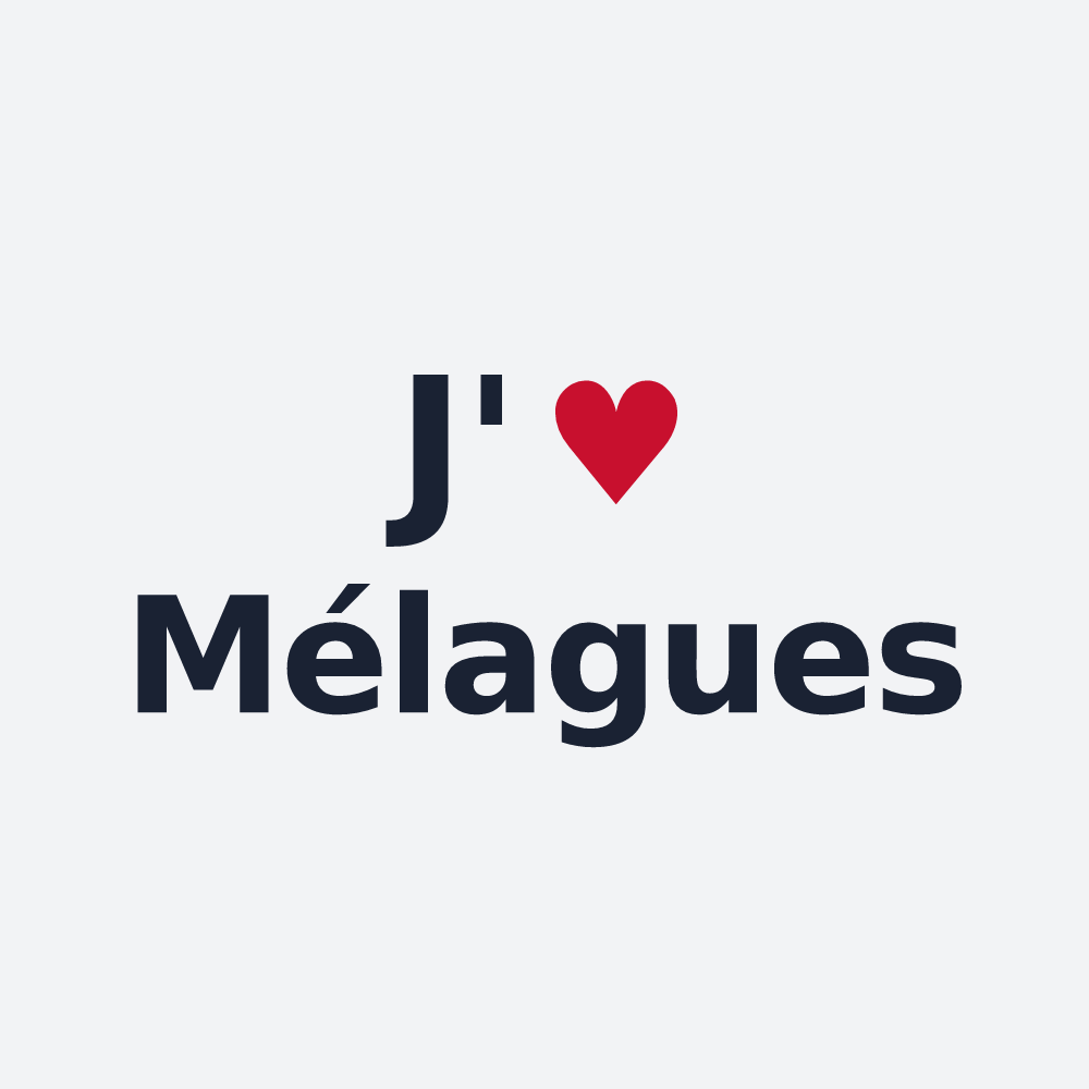Poster personnalisé Mélagues — design J'aime Mélagues